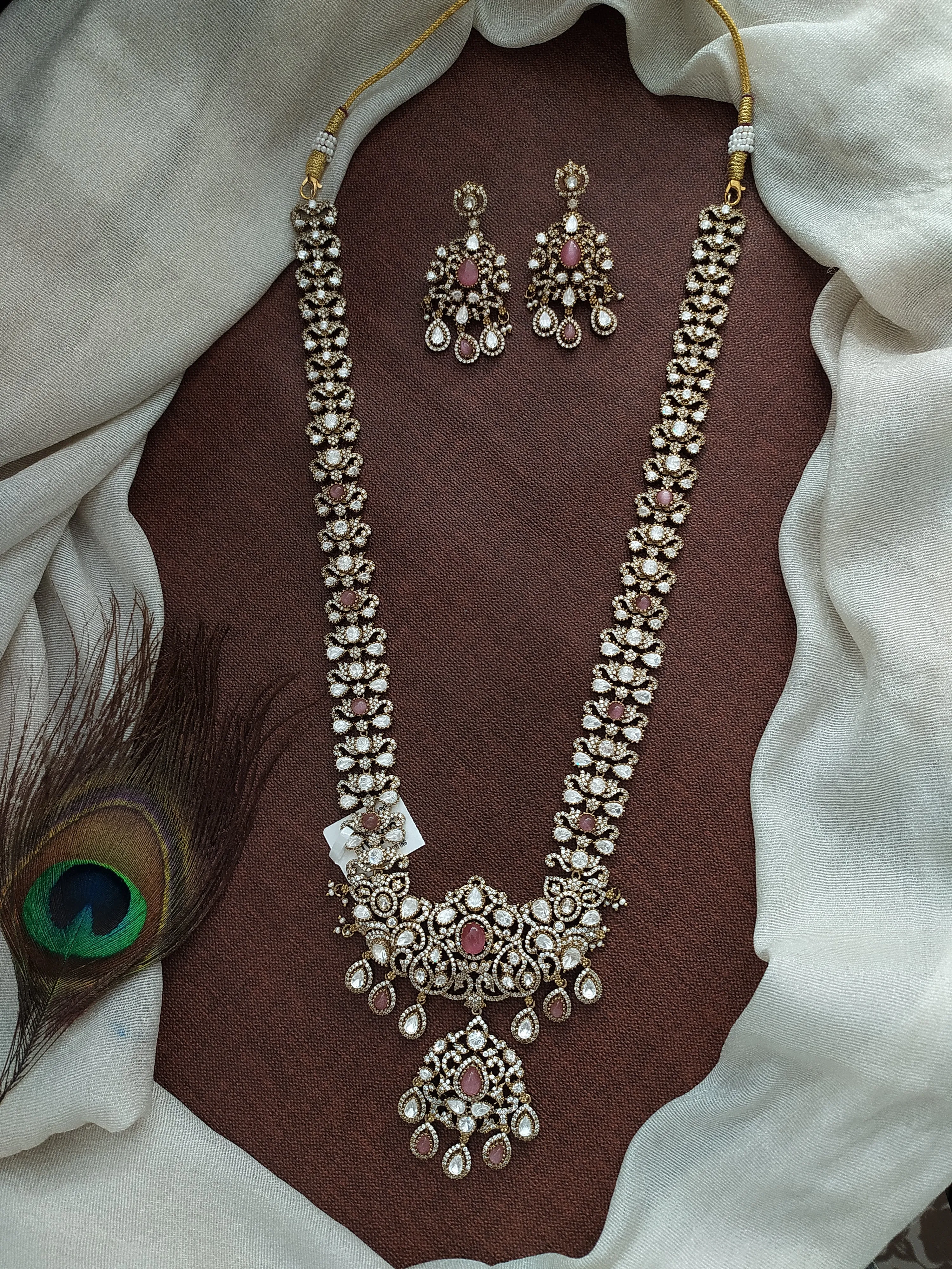 Victorian Long Haram Set with Moissanite Stones