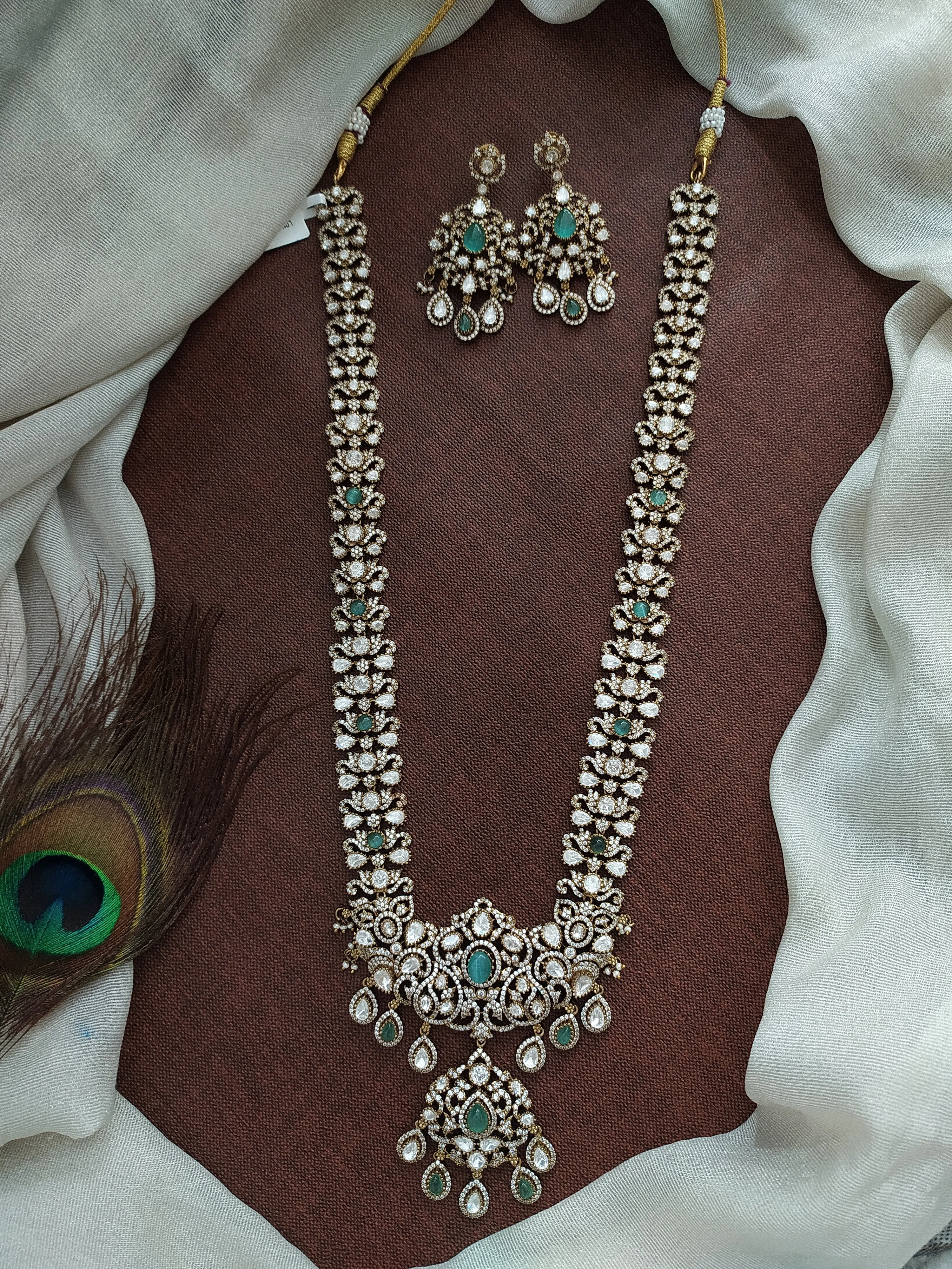 Victorian Long Haram Set with Moissanite Stones