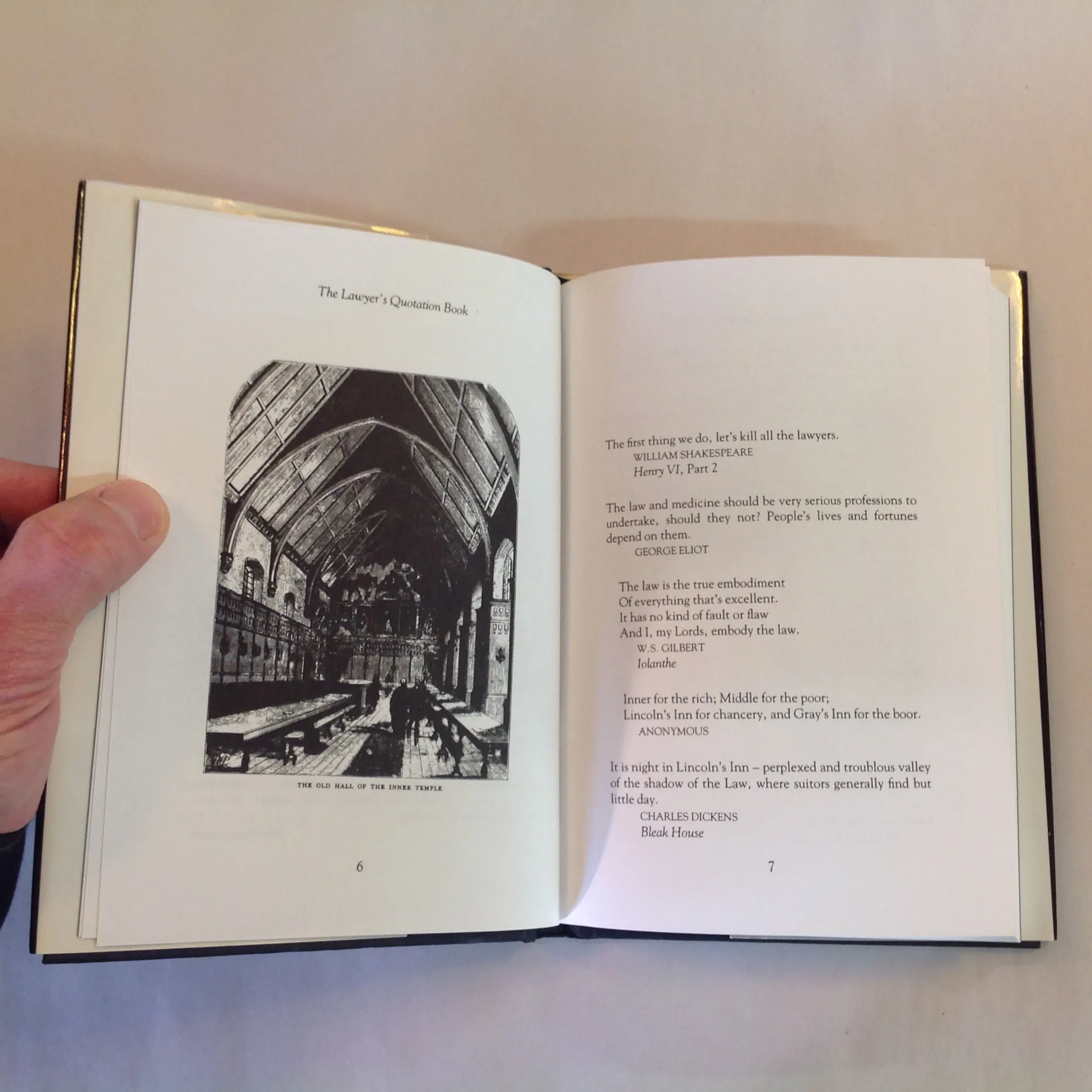 Vintage 1991 Hardcover Gift Book The Lawyer's Quotation Book: A Legal Companion John Reay-Smith
