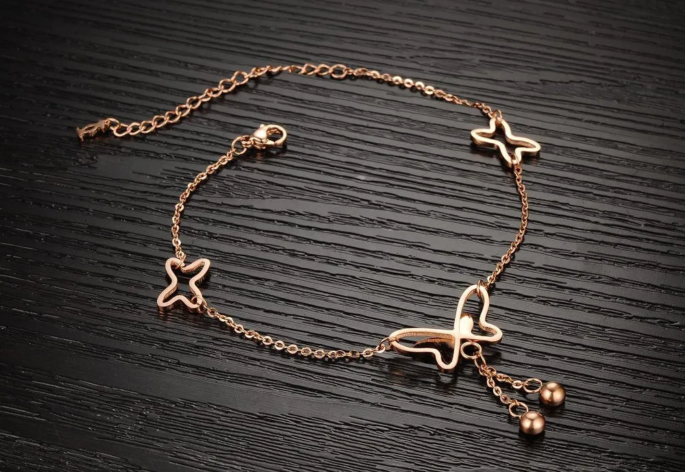 Yellow Chimes Anklets for Women Charm Hagging inter-linked Chain Style Chic Anklet for Women and Girls (AK 8)