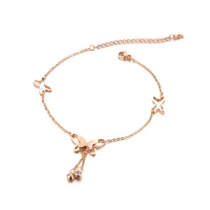 Yellow Chimes Anklets for Women Charm Hagging inter-linked Chain Style Chic Anklet for Women and Girls (AK 8)